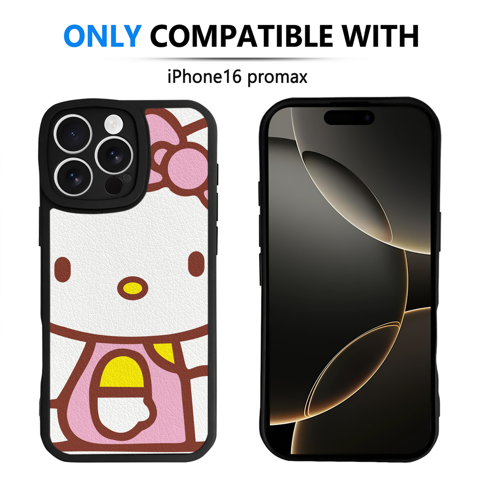 （画像用） Hello Kitty ハローキティ 【iPhone 16シリーズ対応】シリコンスマホケース（レザー調） 材質：シリコン